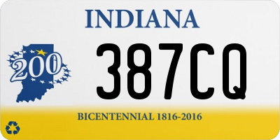 IN license plate 387CQ