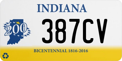 IN license plate 387CV