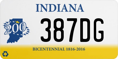 IN license plate 387DG