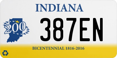 IN license plate 387EN