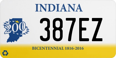 IN license plate 387EZ