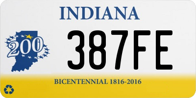 IN license plate 387FE