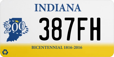 IN license plate 387FH