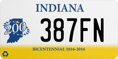 IN license plate 387FN