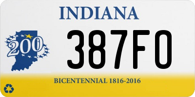 IN license plate 387FO