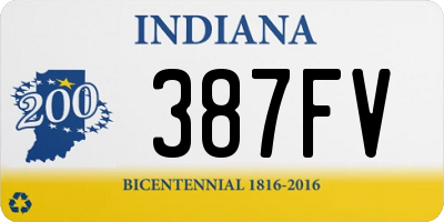 IN license plate 387FV