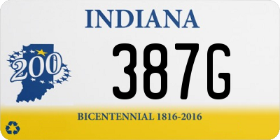 IN license plate 387G