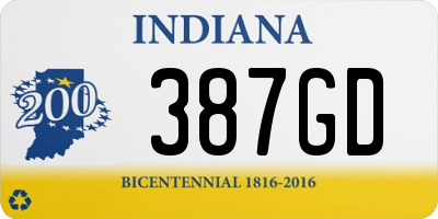 IN license plate 387GD