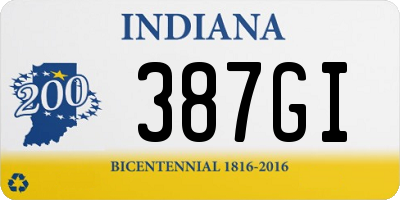 IN license plate 387GI