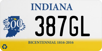 IN license plate 387GL