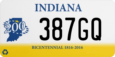 IN license plate 387GQ