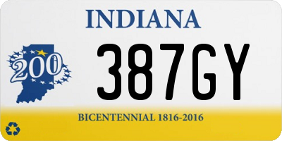 IN license plate 387GY