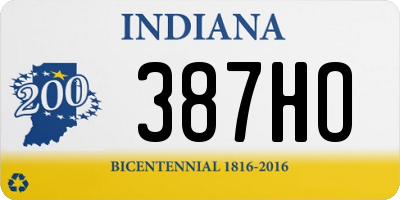 IN license plate 387HO