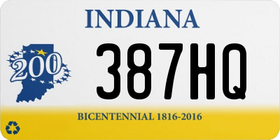 IN license plate 387HQ