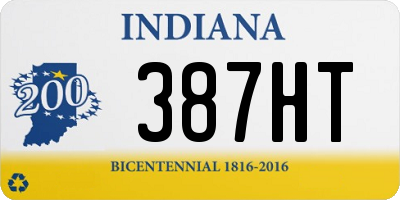 IN license plate 387HT