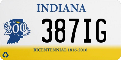 IN license plate 387IG