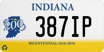 IN license plate 387IP