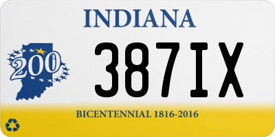 IN license plate 387IX