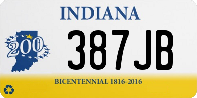 IN license plate 387JB