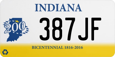 IN license plate 387JF