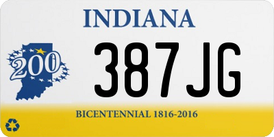 IN license plate 387JG