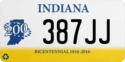 IN license plate 387JJ