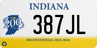 IN license plate 387JL