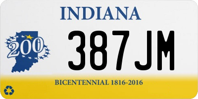 IN license plate 387JM