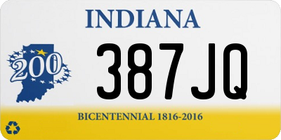 IN license plate 387JQ