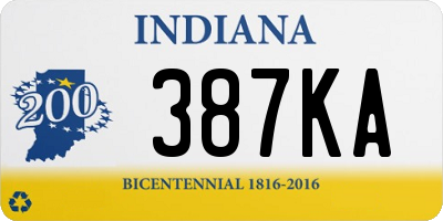 IN license plate 387KA