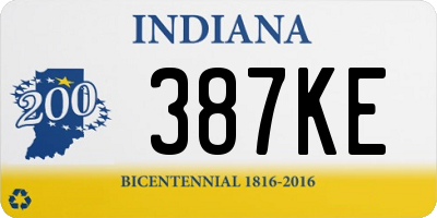 IN license plate 387KE