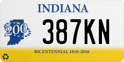 IN license plate 387KN