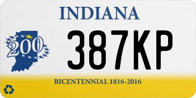 IN license plate 387KP