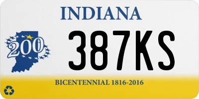 IN license plate 387KS