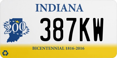 IN license plate 387KW