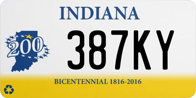 IN license plate 387KY