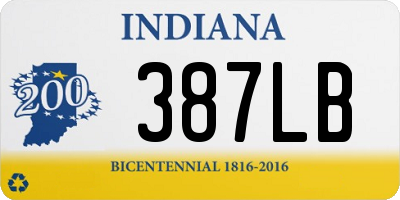 IN license plate 387LB