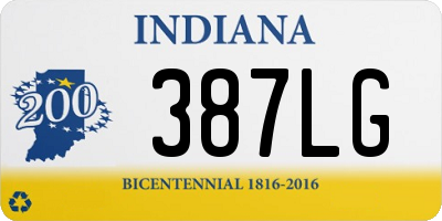 IN license plate 387LG