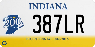 IN license plate 387LR