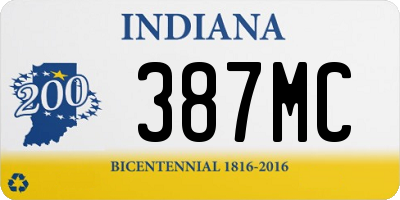 IN license plate 387MC