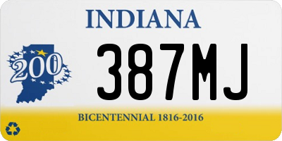 IN license plate 387MJ