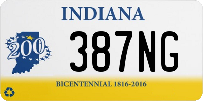 IN license plate 387NG