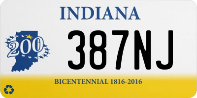 IN license plate 387NJ