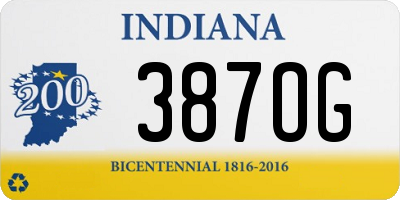 IN license plate 387OG