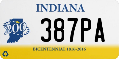 IN license plate 387PA