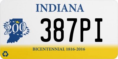 IN license plate 387PI