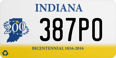 IN license plate 387PO