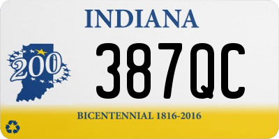 IN license plate 387QC