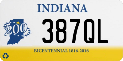 IN license plate 387QL