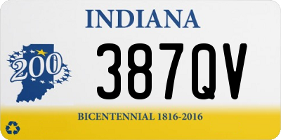 IN license plate 387QV